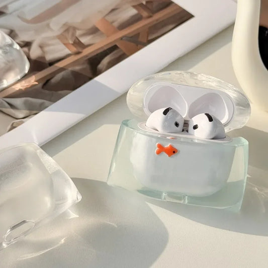 AquaShell™ Fish AirPods Case – Cute Liquid Silicone Drop-Proof Cover
